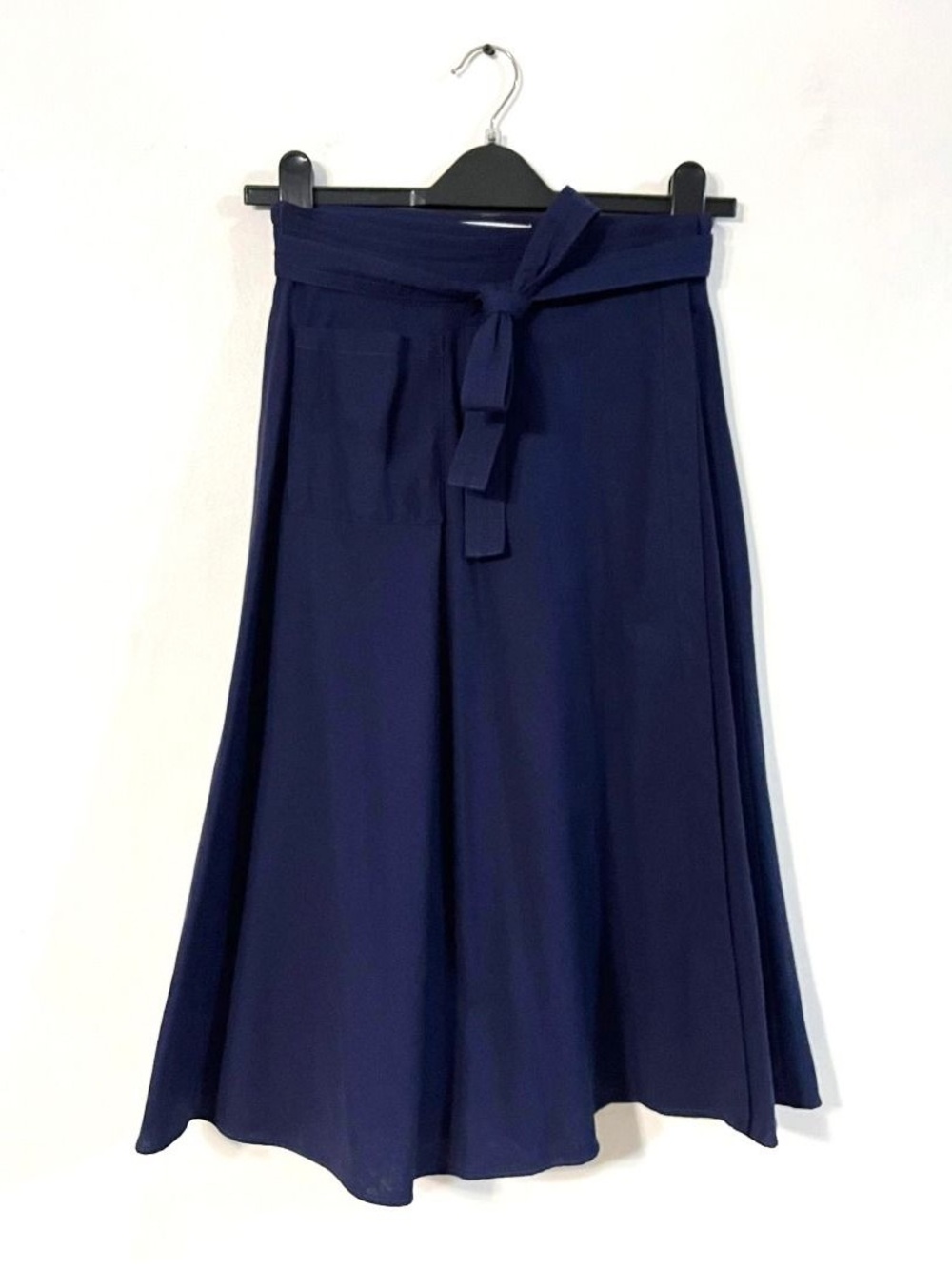 JW ANDERSON x Uniqlo Navy Wrap Midi Skirt with Self Tie and pocket
